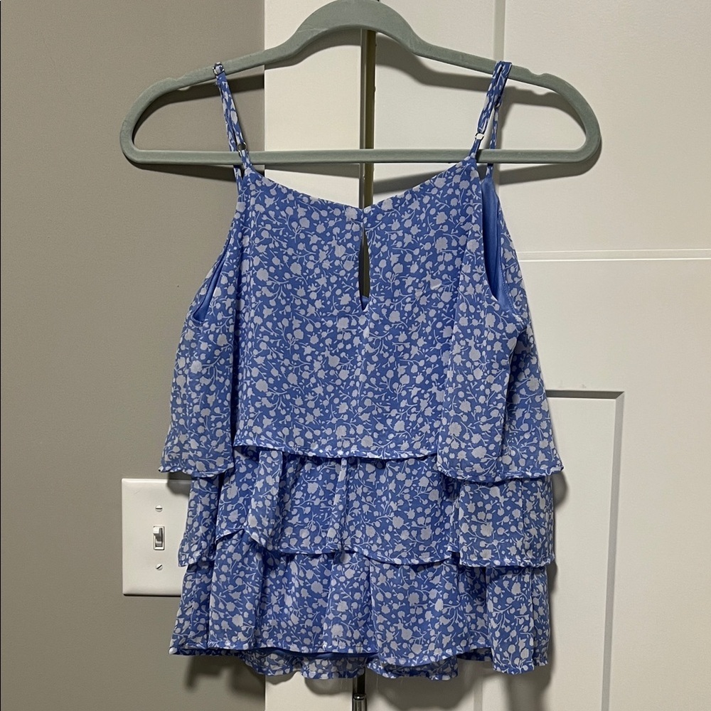Sienna Sky Blue and White Floral Camisole - Picture 3 of 3